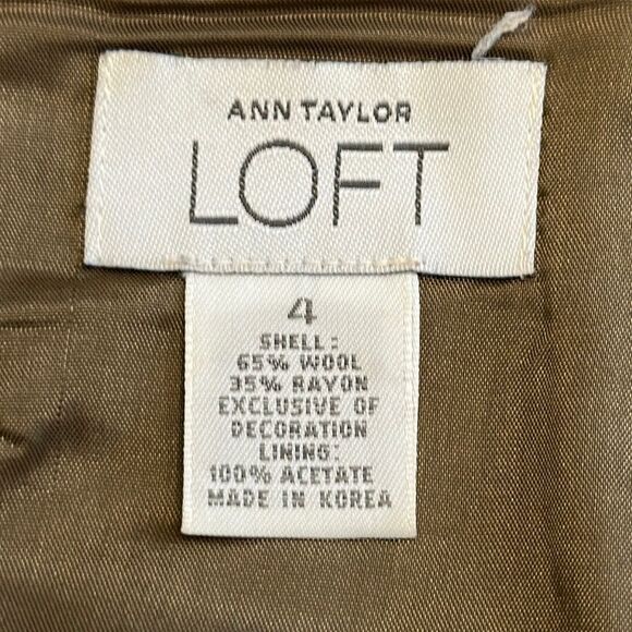 LOFT Pencil Skirt Size 4 Wool Blend Beige Tan NWOT - Picture 11 of 12